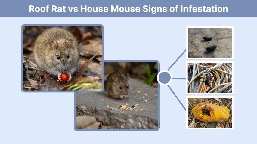 Roof Rat vs House Mouse Signs of Infestation