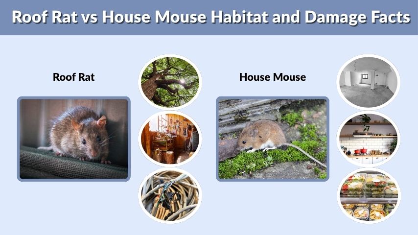 Roof Rat vs House Mouse Habitat and Damage Facts
