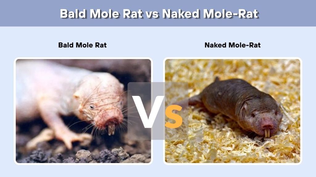 Bald Mole Rat vs Naked Mole-Rat